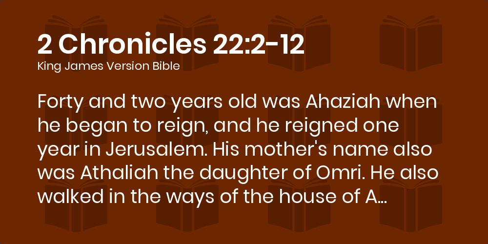 Was Ahaziah 22 years old (2 Kings 8:26) or 42 years old (2 Chronicles 22:2)  when he started his reign?