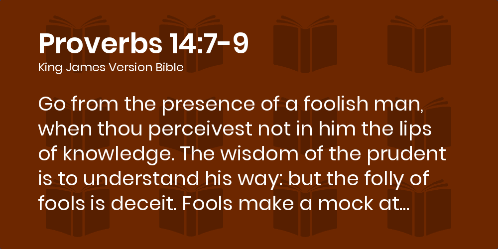 Bible Verses About Fools - King James Version (KJV)