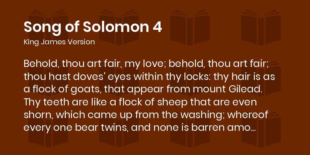 Song Of Solomon 4